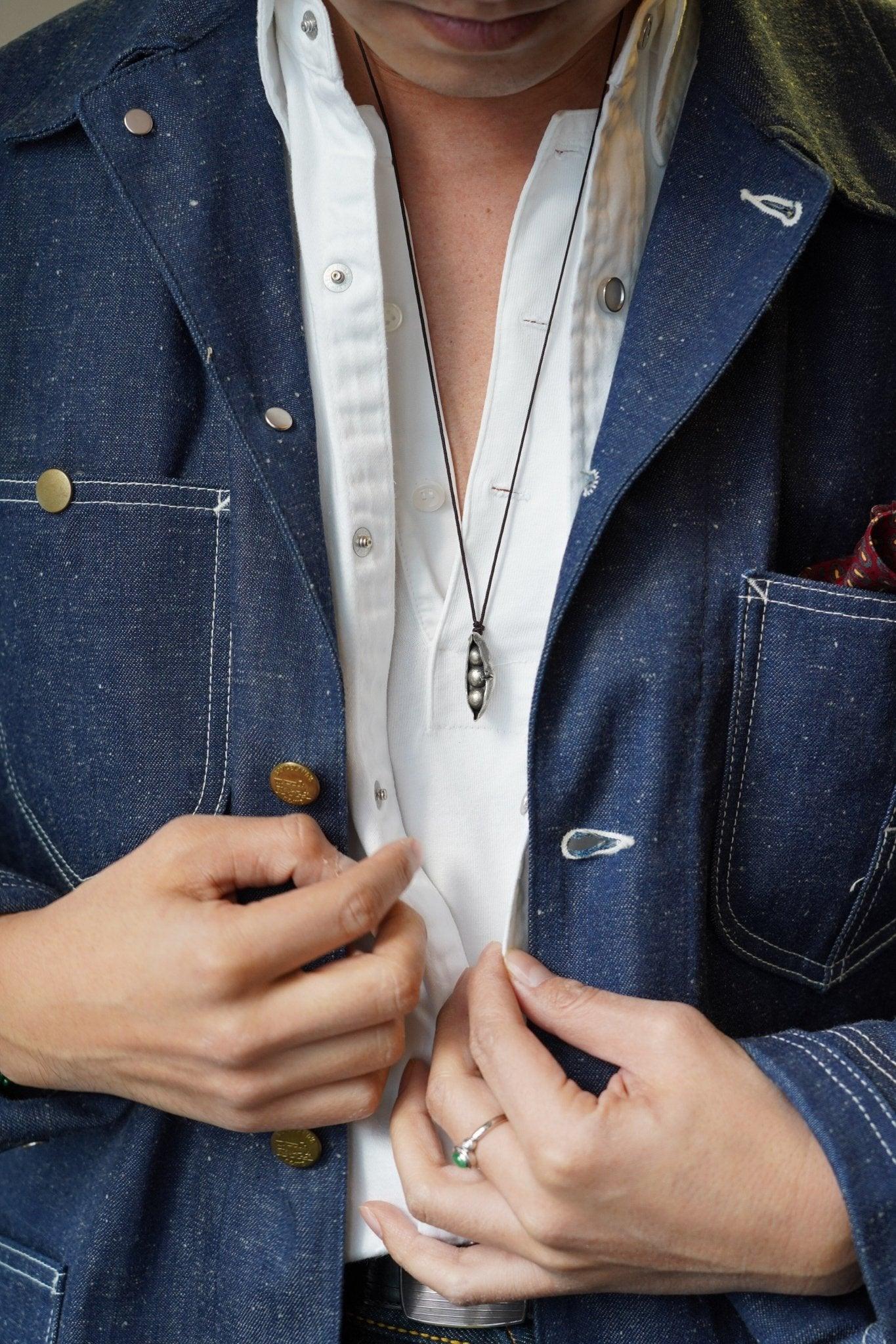 Sterling Silver Open Peapod Pendant - Meilan Jewelry & Arts Ltd