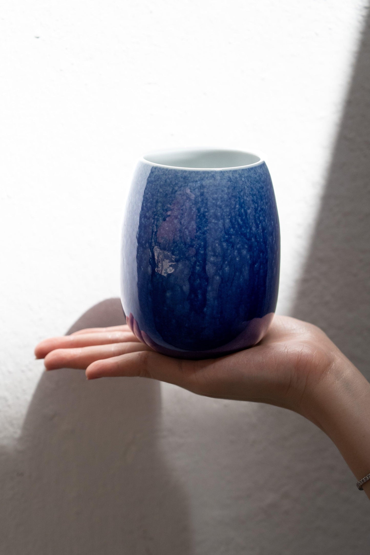 Porcelain Cup - Cobalt - Large - Meilan Jewelry & Arts Ltd