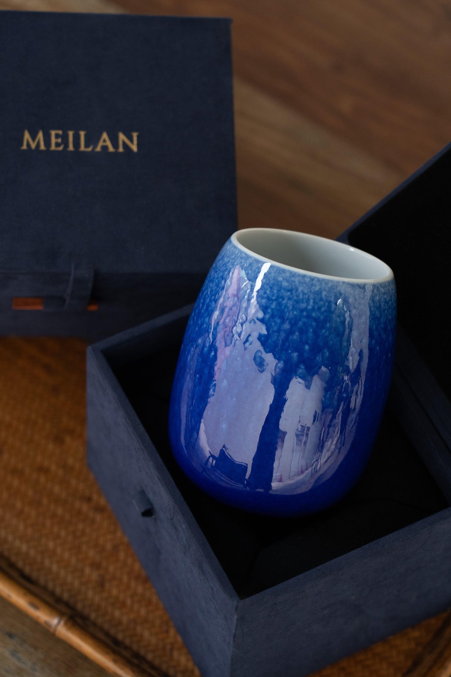 Porcelain Cup - Cobalt - Large - Meilan Jewelry & Arts Ltd