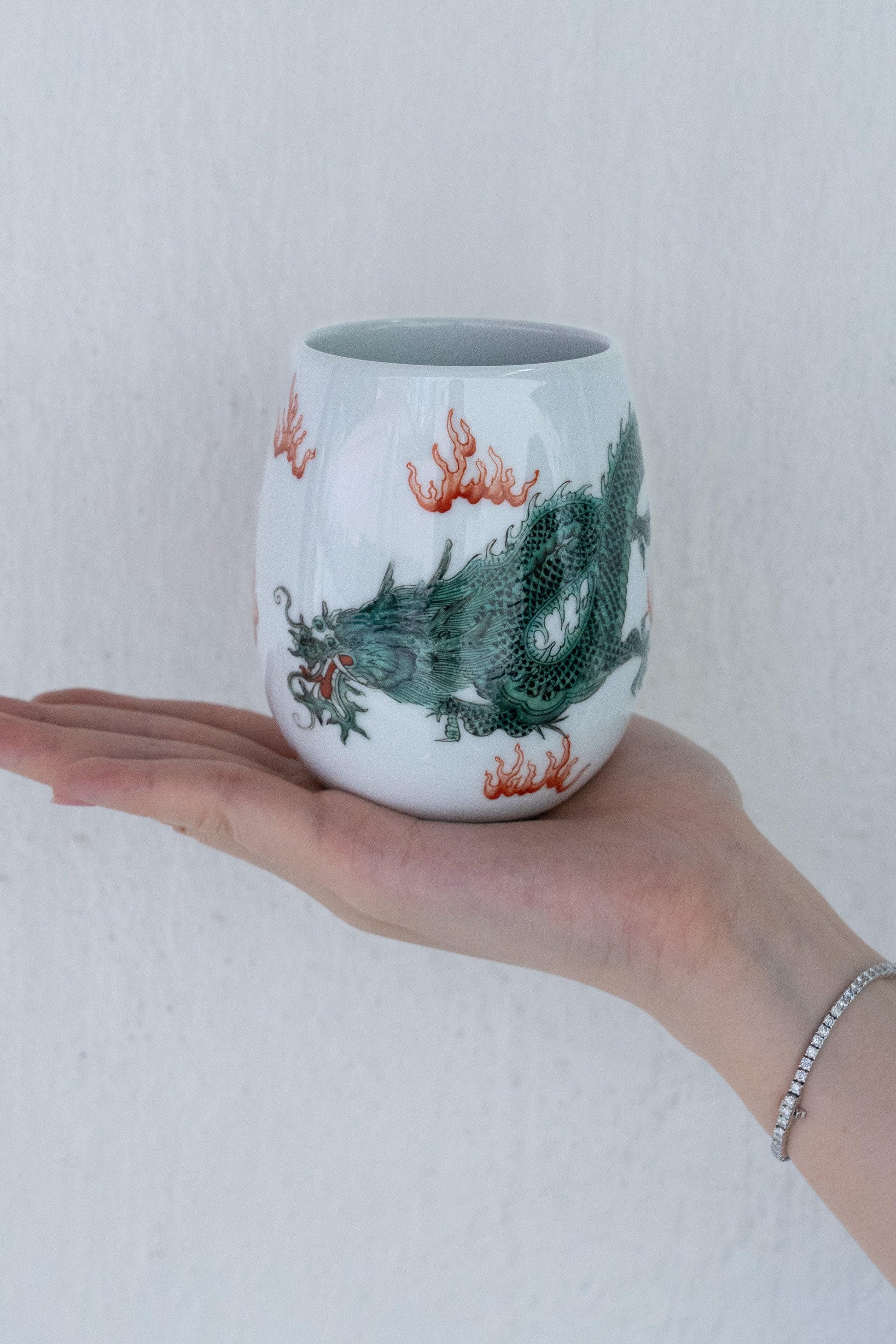 Porcelain Cup - Colourful Dragon - Meilan Jewelry & Arts Ltd