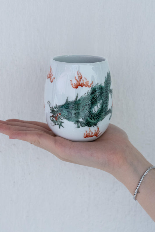 Porcelain Cup - Colourful Dragon - Meilan Jewelry & Arts Ltd