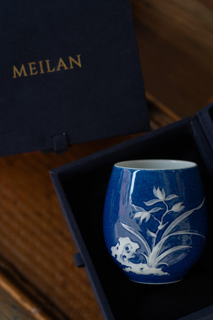 Porcelain Cup - Orchids - Meilan Jewelry & Arts Ltd