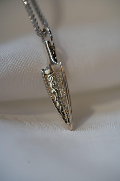 Potenza Pendant with Engraving - Silver - Meilan Jewelry & Arts Ltd