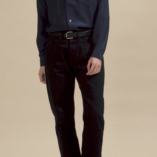 Blue Long Sleeve Silk Shirt