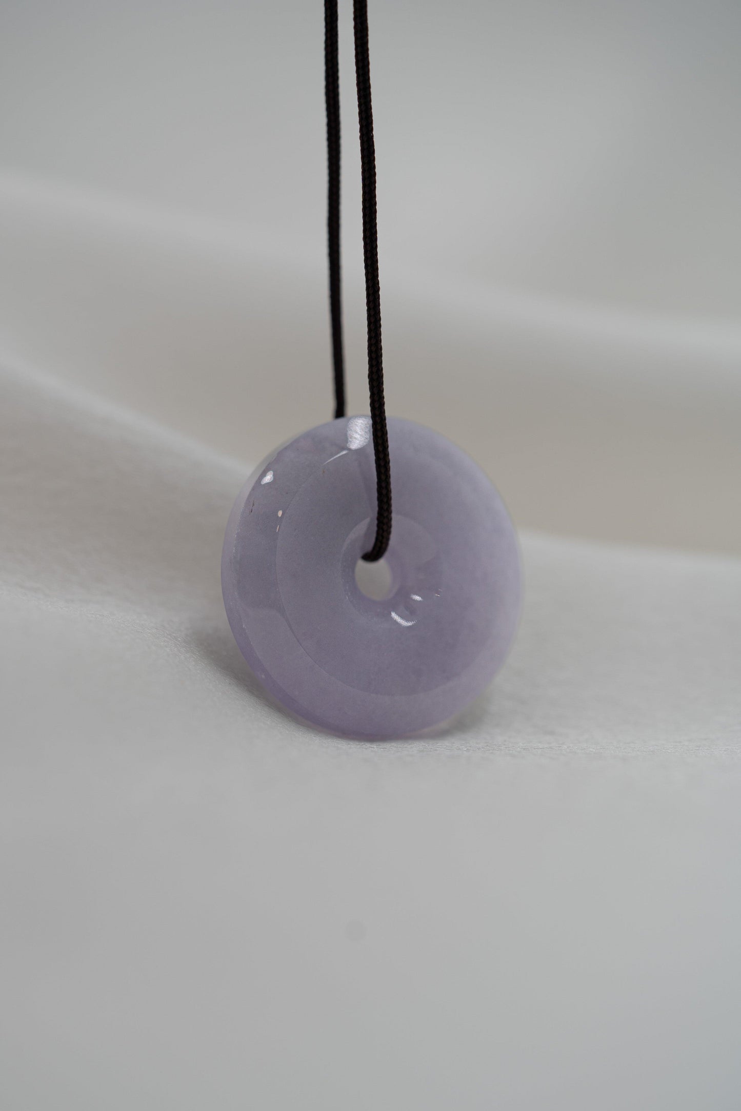 Zen Doughnut - Purple Jadeite - #106 - Meilan Jewelry & Arts Ltd